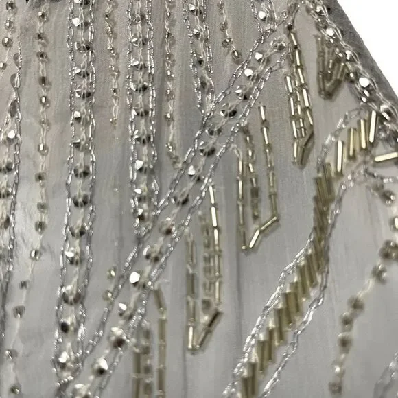 PARKER Sequined Beaded Halter Blouse M - Picture 3 of 8